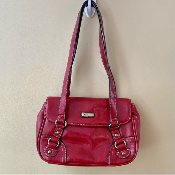 Rosetti | Bags | Cute Vintage Rosetti Red Vinyl Shoulder Bag Purse Brass  Hardware 95 L X 6 H | Poshmark
